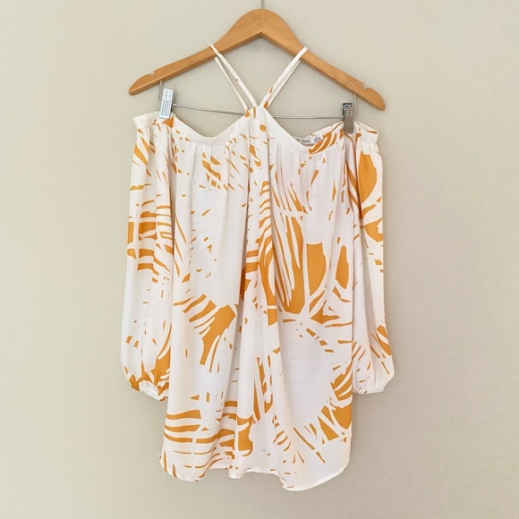 BISHOP + YOUNG White Halter Neck Off Shoulder Ana Blouse - Picture 2 of 10